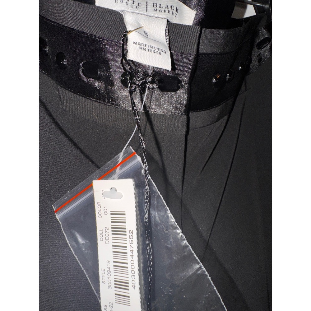 White House Black Market Women's Black Dress Pants Size 8 Embellished - Picture 5 of 7